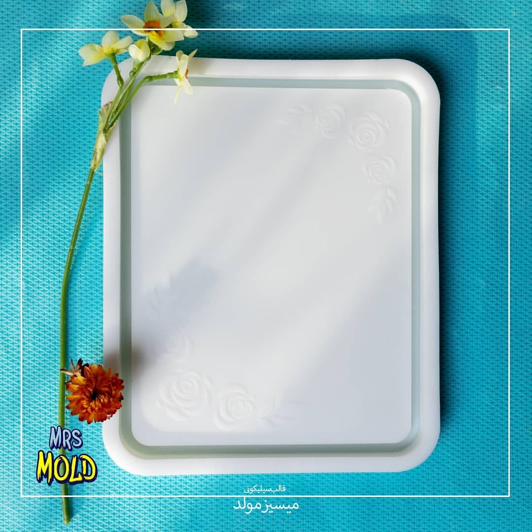 قالب سینی گل رز لبه دار کد262